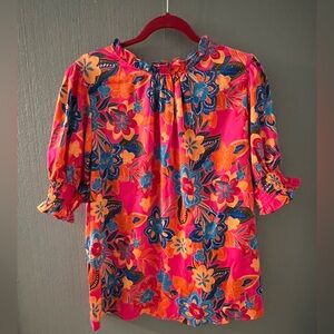 Pre-Owned, Excellent Condition Vibrant Floral Women's Top,Size Extra Large